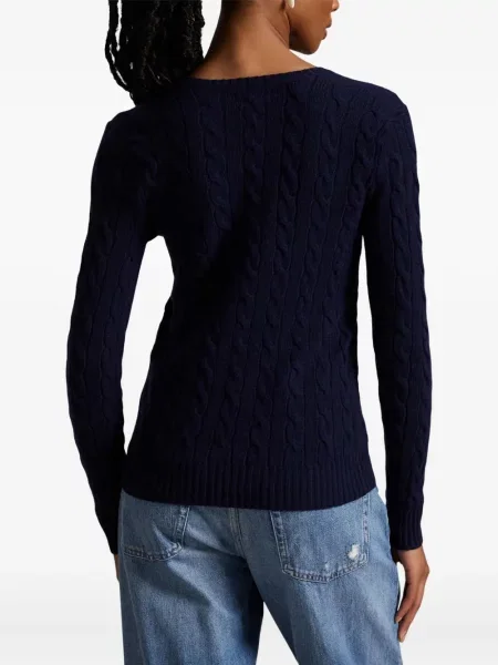 Căciulă Polo Ralph Lauren cu broderie tricotate de costum albastru