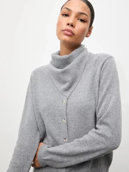 Answear.LAB kardigan wełniany lekki szary