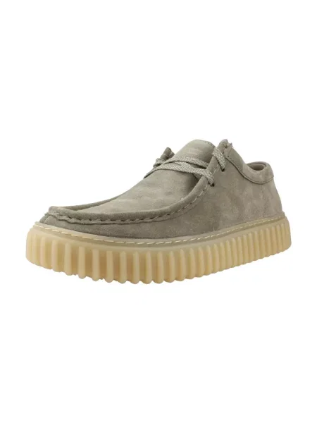 Półbuty Clarks skórzane zielone