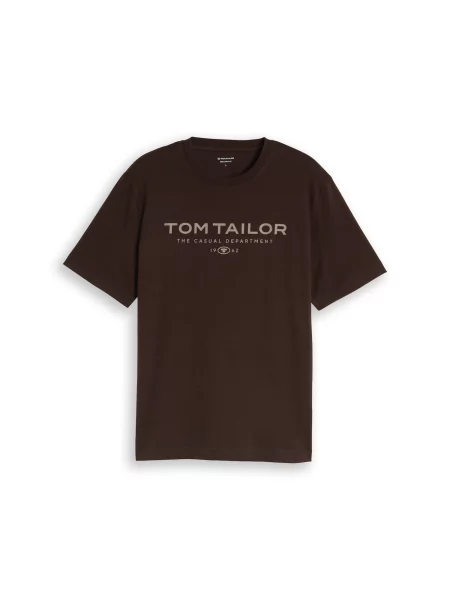 TOM TAILOR Tricou mokka / închis maro