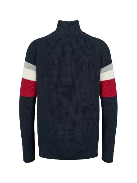 U.S. POLO ASSN. Pulóver UMRicco szürke / piros gyapjúfehér fekete