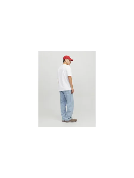 JACK & JONES Póló tengerészkék / piszkosfehér fehér