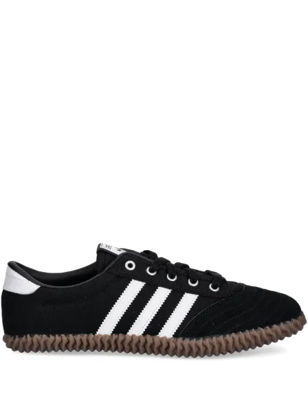 Ριγέ sneakers Adidas Campus slip-on σουέντ πορτοκαλί