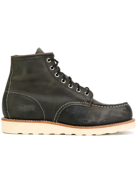 Botine Red Wing Shoes cu șireturi din dantelă roșu