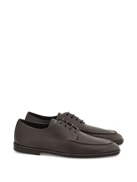 Pantofi derby Ferragamo din piele maro
