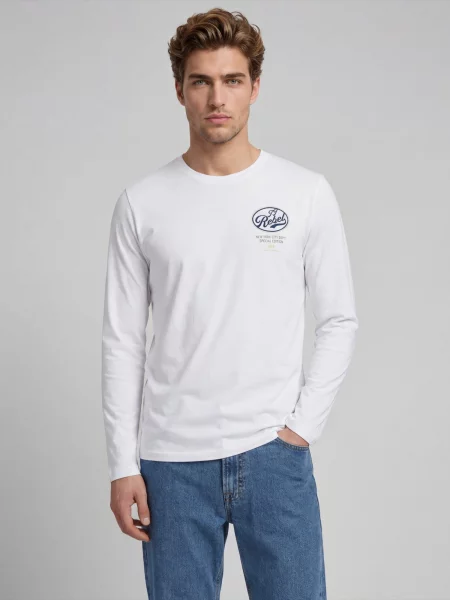 JJ Rebel Tricou JREBBAKER albastru închis alb