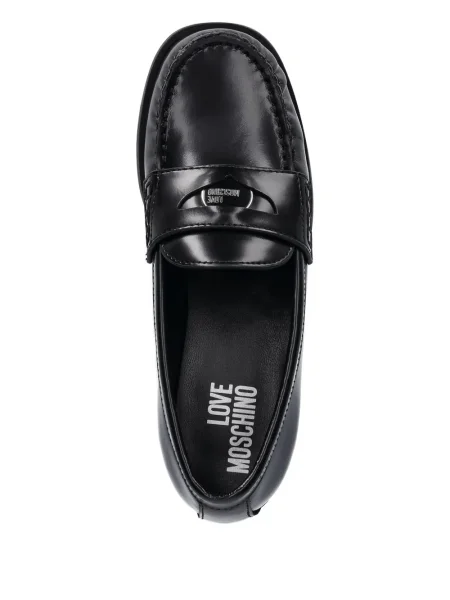 Pantofi loafer Love Moschino din piele negru