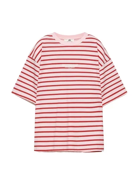Pull&Bear Tricou supradimensional PACIFIC RAYAS roși aprins / roșu pastel alb