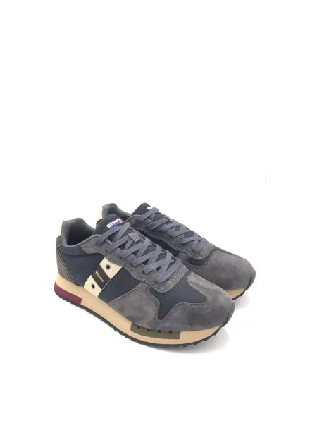 Sneakersy Blauer skórzane niebieskie