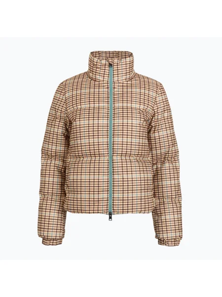 Kurtka Woolrich Printed Wool beige check beżowa