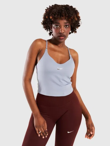 Nike Bra W Nk Indy Bra Tank Gls niebieski