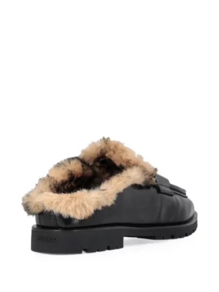 Papuci tip mules Pinko din piele negru