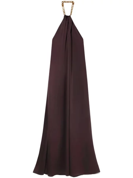Rochie Stella Mccartney cu gât halter maro