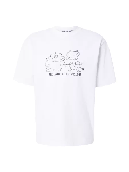 WEEKDAY Tričko černá bílá