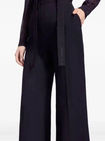 Pantaloni Elie Saab cu dungi negru