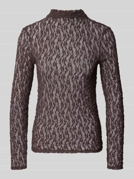 Bluzka z długim rękawem o kroju slim fit z koronki Rich & Royal