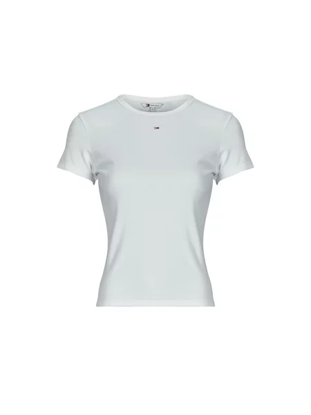 Tommy Jeans Majica Essential Slim Fit bela