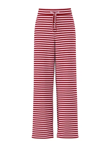 PIECES Pantaloni PCLAYA roz / cranberry roșu