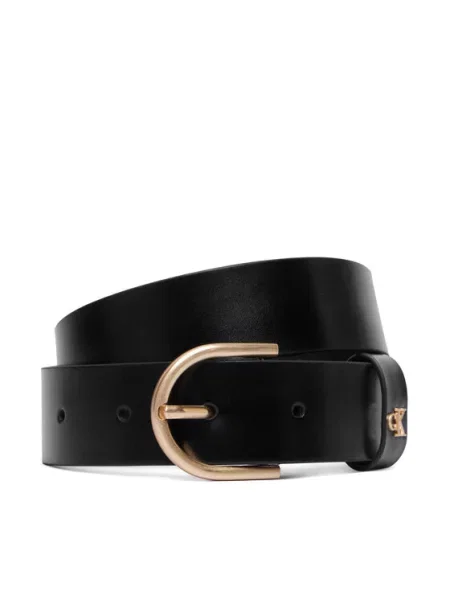 Remen Calvin Klein Rounded Buckle Ck Loop crna