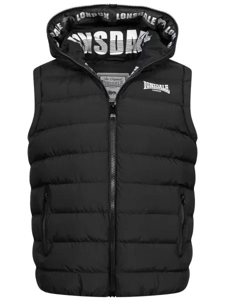 LONSDALE Brezrokavnik Lydford črna bela