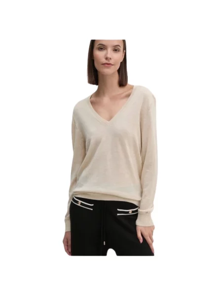 Sweter Tommy Hilfiger wełniany beżowy