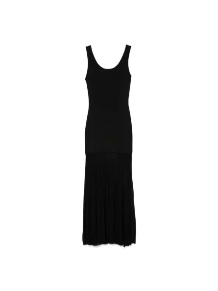 Sukienka maxi Michael Kors z siateczką z siateczki czarna
