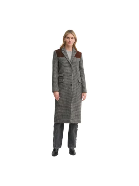 The Kooples płaszcz przejściowy szary