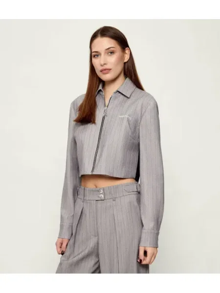 Patrizia Pepe Cămașă | Cropped Fit gri