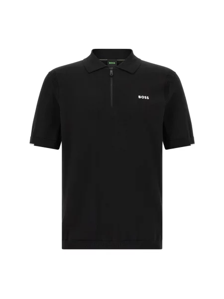 Koszulka polo o kroju regular fit z czystej bawełny model KN_EVER-X' Boss Green czarna