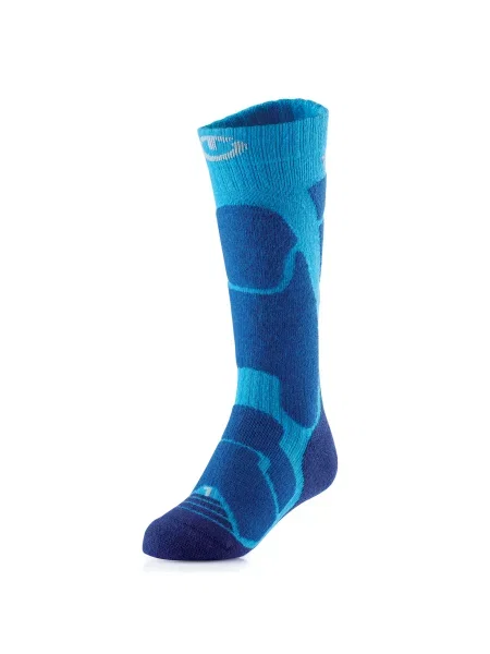 Skarpety ski dziecko Therm-ic Ski Warm Junior wysokosc kolana i zestaw 2 par niebieskie