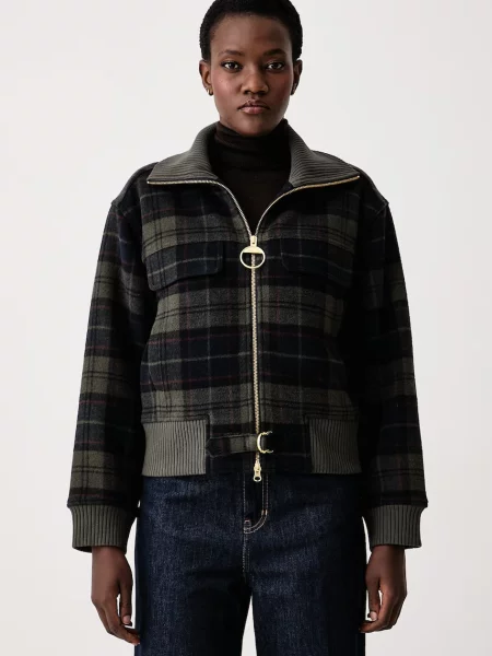 Barbour jachetă pentru femei cu amestec de lână Ivybridge verde