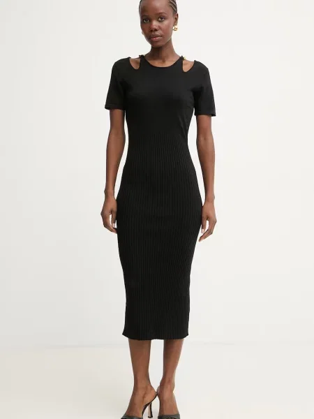 Fracomina rochie cu vâscoză negru