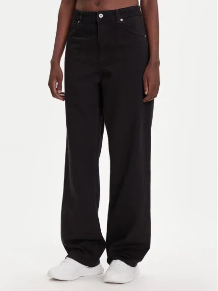 Hugo Blue jeans high waist negru