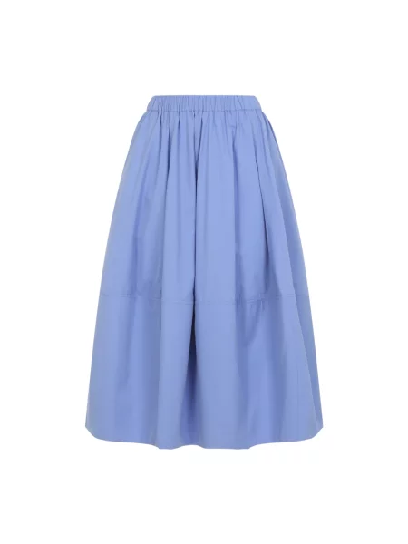 Spódnica midi Co do kolan niebieska