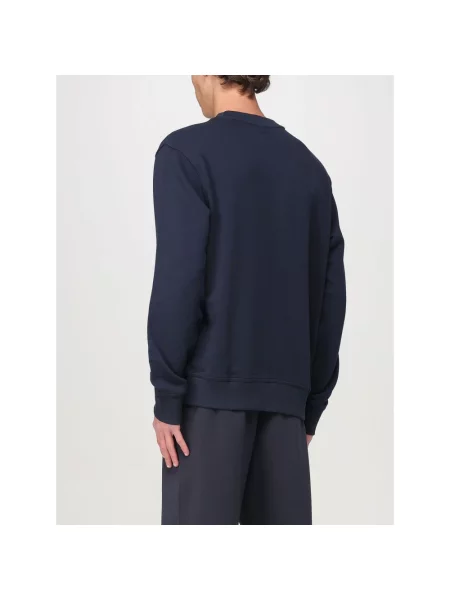 Bluza z kapturem Hugo Boss z kapturem frotte z dekoltem w kształcie litery U niebieska
