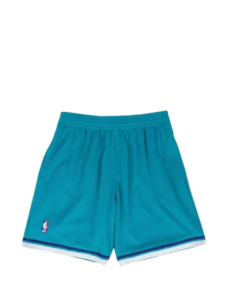 Pantaloni scurți Mitchell & Ness cu broderie albastru
