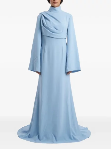 Rochie Solace London drapată evazată albastru