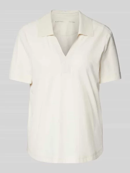 T-shirt z wykładanym kołnierzem model ‘PHINA’ Raffaello Rossi