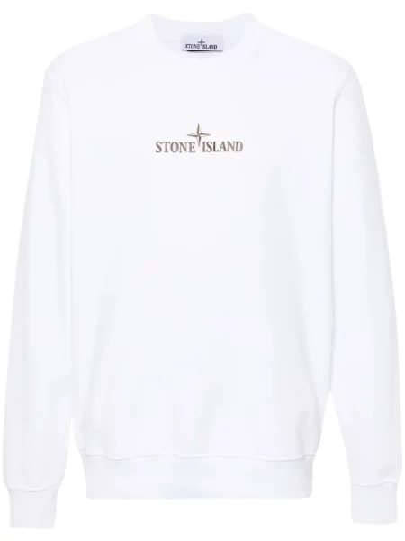 Hanorac Stone Island cu imagine alb