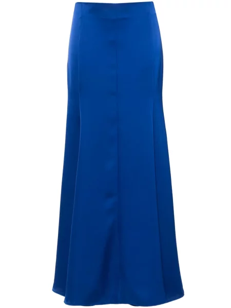 Satynowa maksi spódnica maxi Philosophy Di Lorenzo Serafini dzwony niebieska