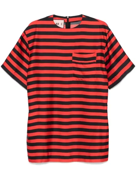 Rochie mini Plan C din satin de costum roșu