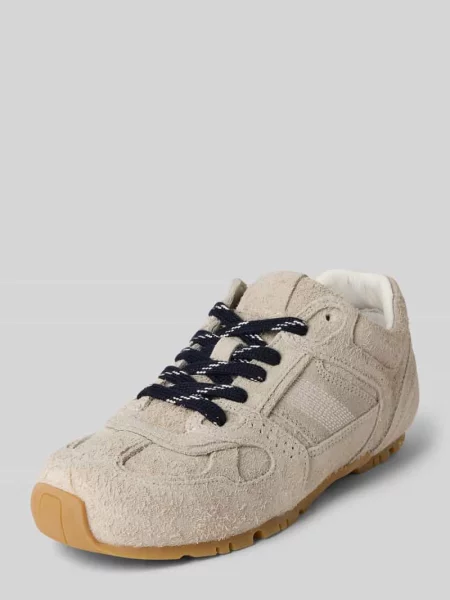 Sneakersy ze skóry naturalnej z obszyciem w kontrastowym kolorze Alohas