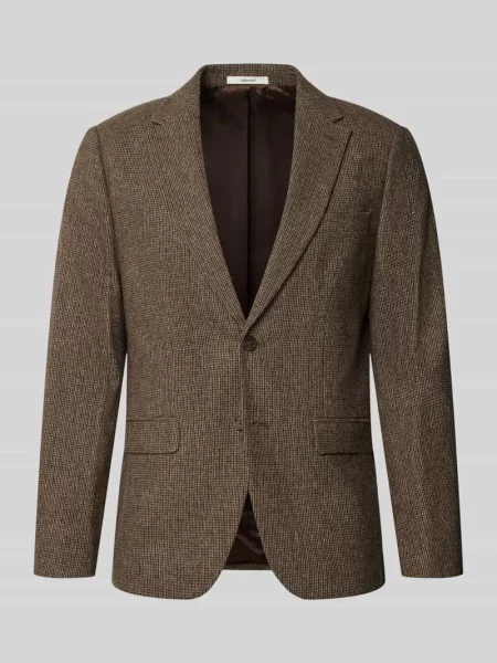 Marynarka o kroju slim fit z z patką z wełna Selected