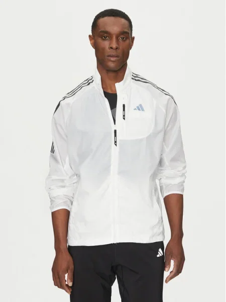 Adidas Geacă pentru alergare Own the Run alb