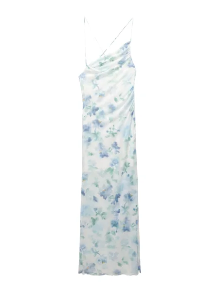 Pull&Bear Rochie de vară albastru / albastru deschis / verde alb