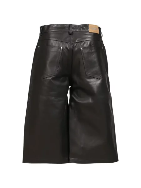 Pantaloni scurți Awge din piele negru