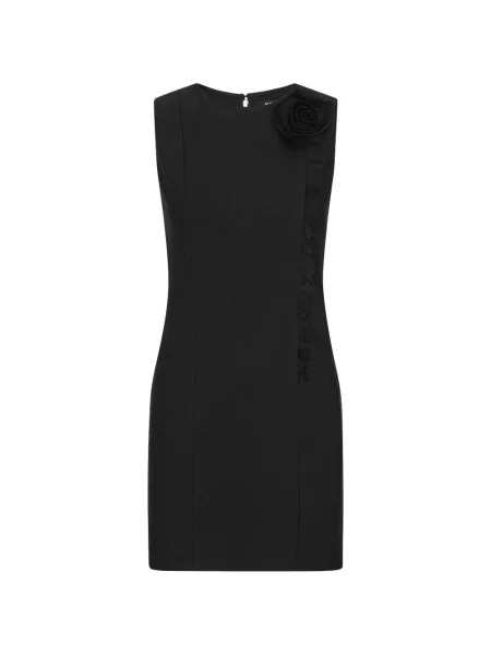 Rochie mini Rotate Birger Christensen cu model floral cu volane de costum negru