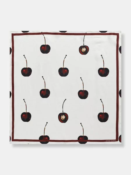 Stine Goya apaszka jedwabna bordowa