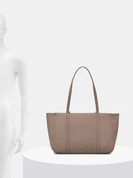 Calvin Klein Shopper táska világosbarna bézs