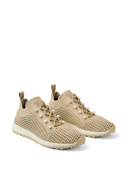 Sneakerși Jimmy Choo cu perle